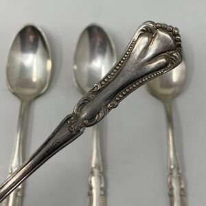 Antique Circa 1905 Wm. A. Rogers Marcella Clifton Silverplate 4-Teaspoons 6"